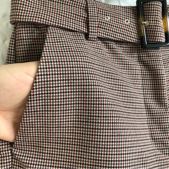 Aritzia Babaton Walker Check Pant Belted High-rise Cigarette Trouser Pant - Picture 9 of 16